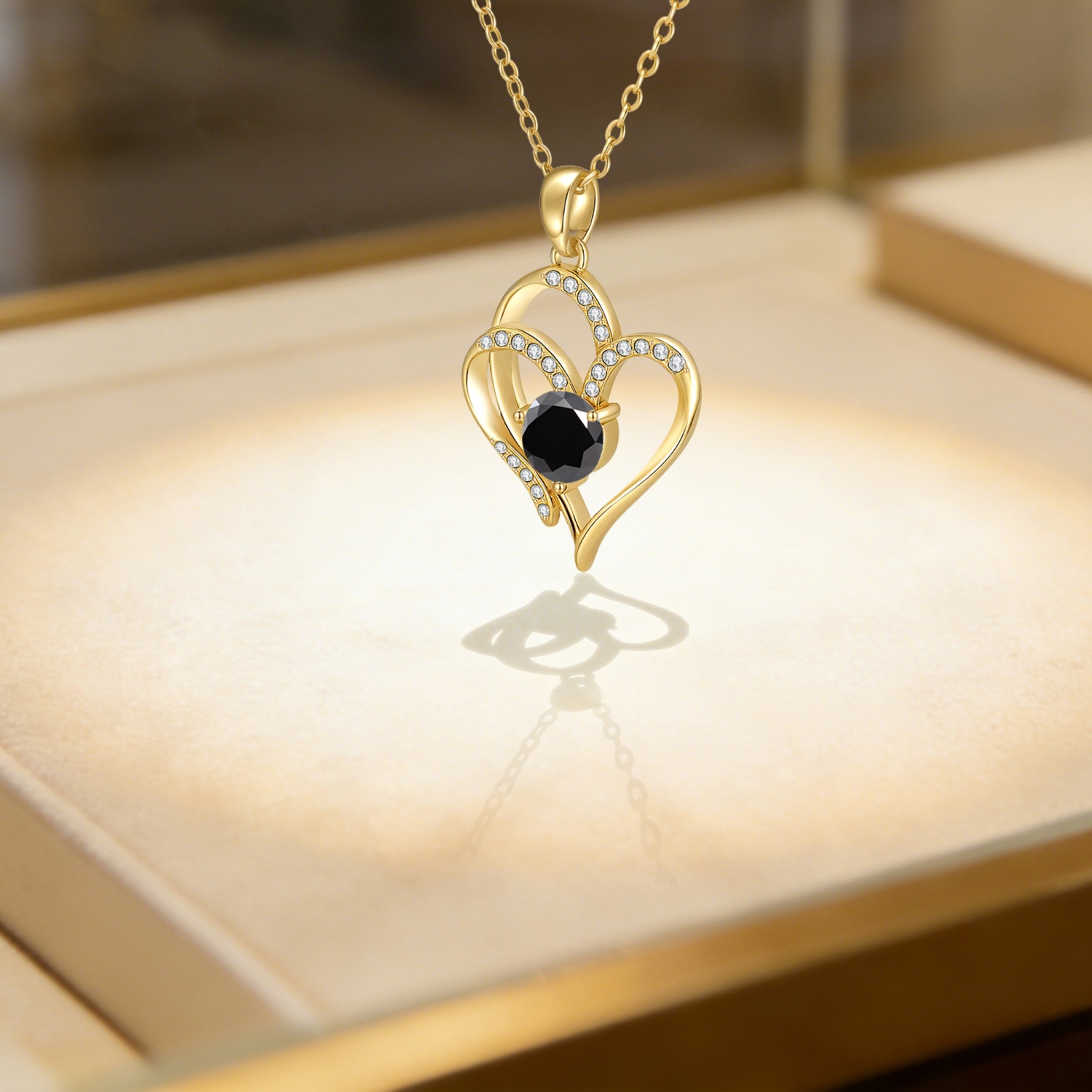 Men's Low-Allergen Necklace with 5A Zirconia Pendant